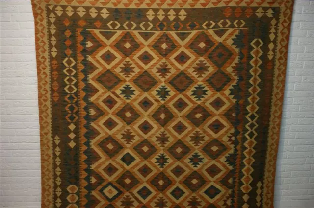 nr 56 Hochwertige Afghanische Kelim Kilim Handgewebter Teppich ca.298 x 200 neu 3