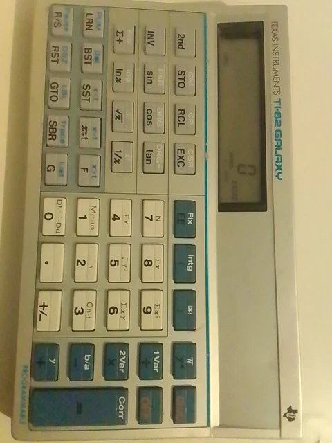 calculatrice texas instruments TI-62 GALAXY