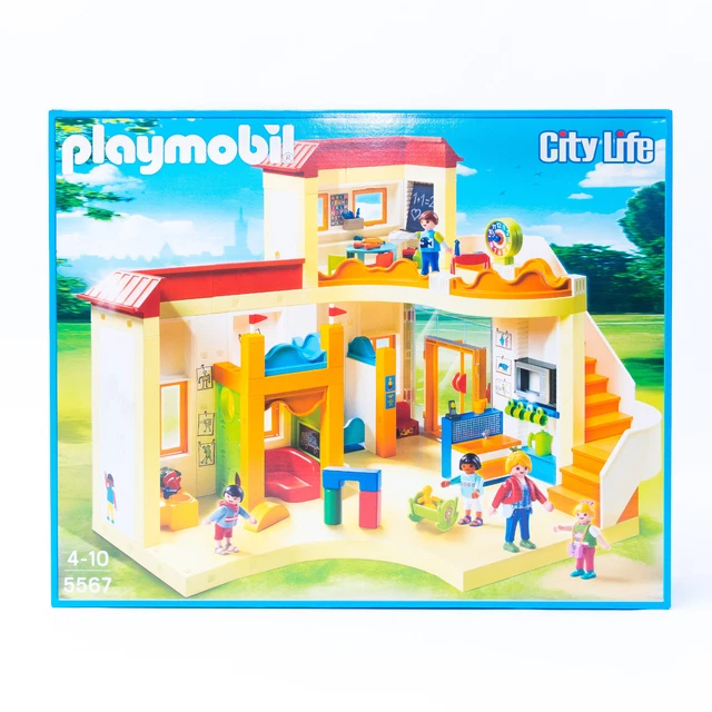 Lot Playmobil Vintage 3290 – Crèche/garderie, Années 80, City Life, D’occasion