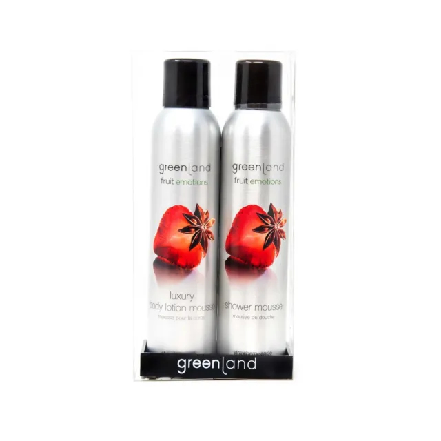 Greenland Anti-aging Strawberry and Anise Shower Mousse & Body Lotion Mousse Set 2