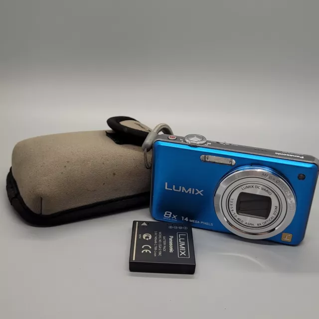 Panasonic Lumix DMC-FS30 14.0MP Compact Digital Camera Blue Tested