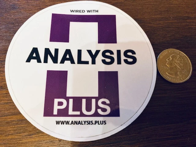 Analysis Plus Guitar / Pro Audio / Home Audio Cable Co. Logo * STICKER / DECAL *