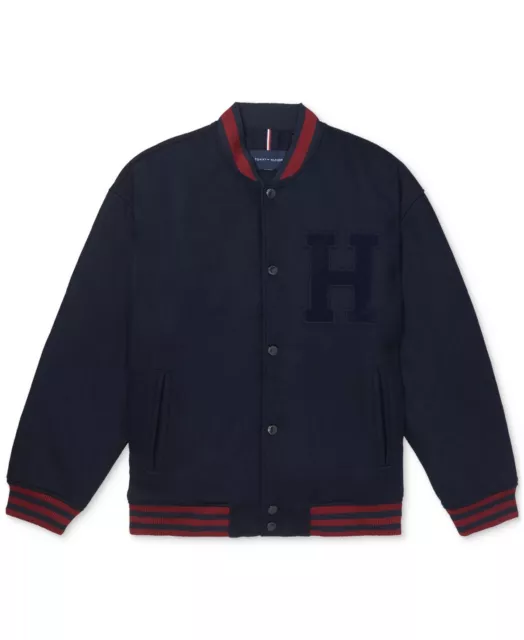 Tommy Hilfiger Men's Adaptive Desert Sky Varsity Jacket Large