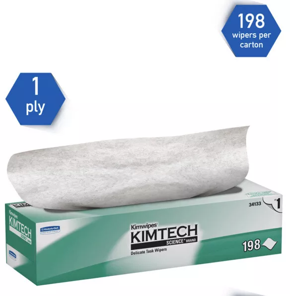 Kimtech Science 34133 KimWipes Delicate Task Wipes 198/box Electronics Wipes 2