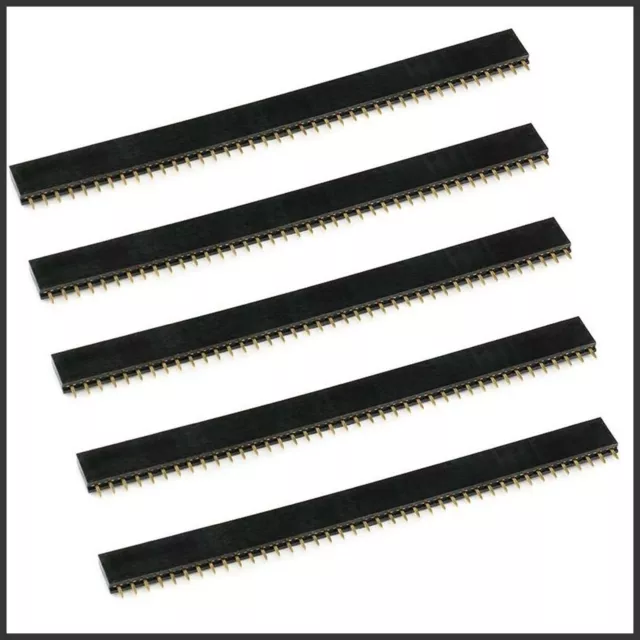 5x 40 Pin Polig Buchsenleiste weiblich Pin Header 2.54mm für Arduino Raspberry