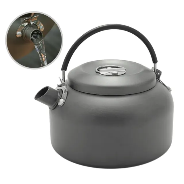 BESPORTBLE Camping Kettle Camp Tea Coffee Pot 1.2L Stainless Steel Outdoor  Hiking Gear Portable Teapot Lightweight with Handle Silver