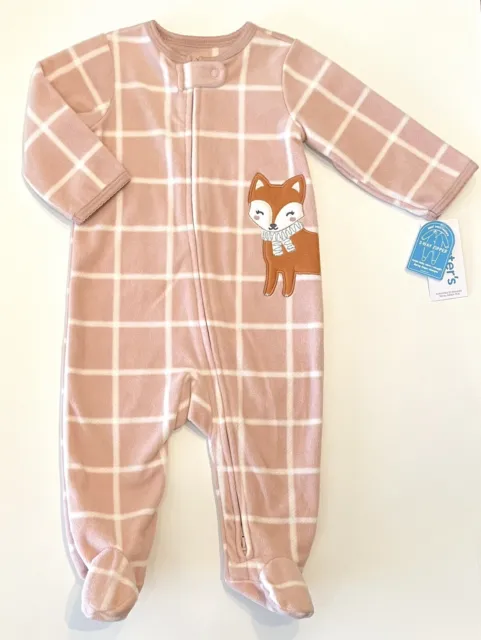 New Carters Baby Girl Clothes 6 Months Zip Sleep N Play Fleece Footed Pajamas