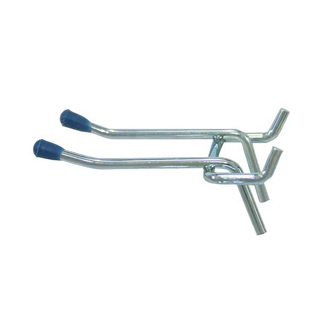Crawford Zinc Plated Silver Steel 2 in.   Peg Hooks 2 pk