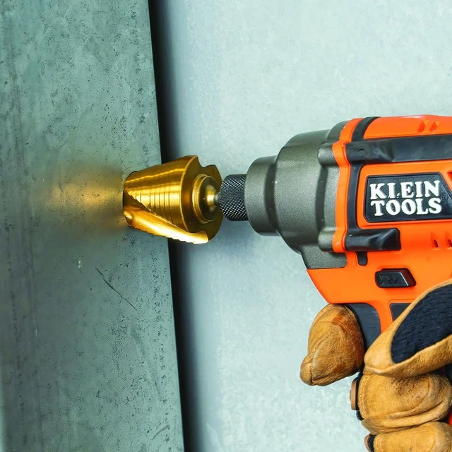 Klein Tools 25961 Step Drill Bit, Spiral Double-Fluted, VACO 6