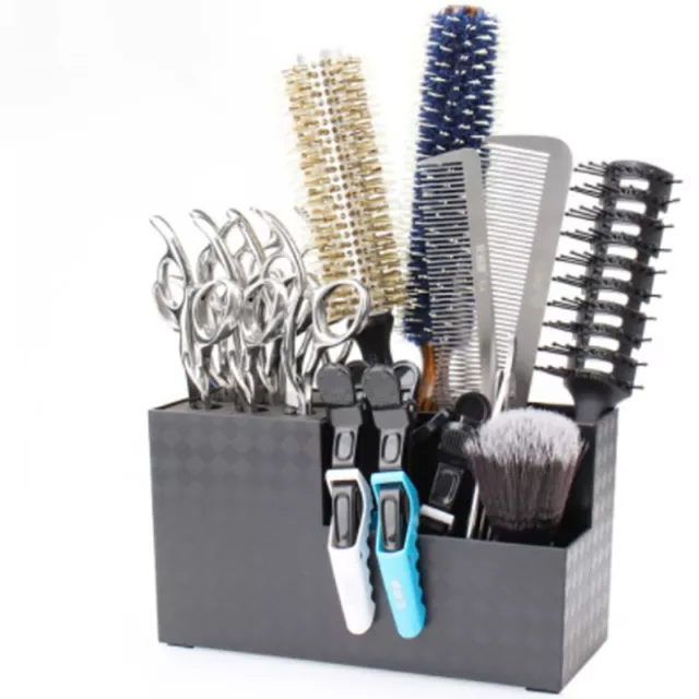 Salon Barber Scissors Comb Clips Rack Storage Box Hairdressing Cosmetic T-wf