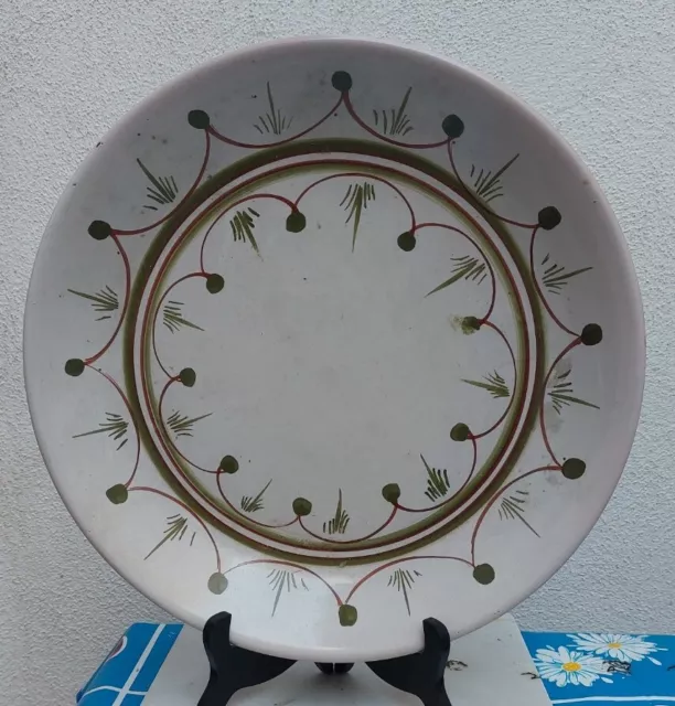 Antico piatto fangotto in ceramica di Caltagirone, diametro cm. 37 vedi foto