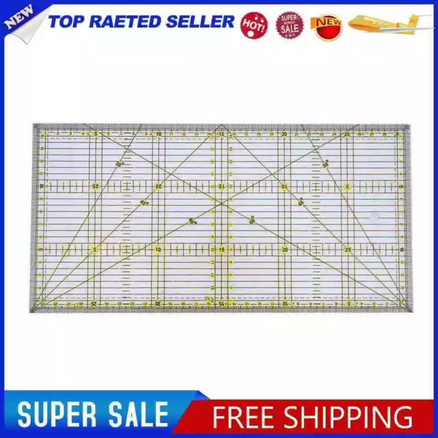 Reglas de edredón de acrílico transparente de 30 x 15 cm Reglas de costura de acrílico de mosaico