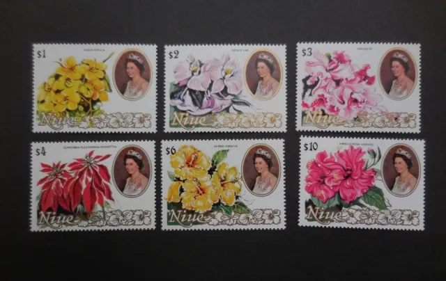 Niue part set of 1981 flower mint stamps  (lot 716)