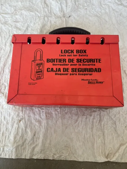 Master Lock Lockout Tagout Portable Group Lock Box Kit 498A WITH LOCKS, KEYS,