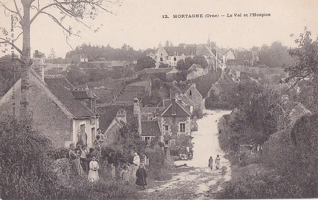 CPA 61 Approx. Alencon Nogent le Rotrou MORTAGNE AU PERCHE Le Val et l'Hospice 1900