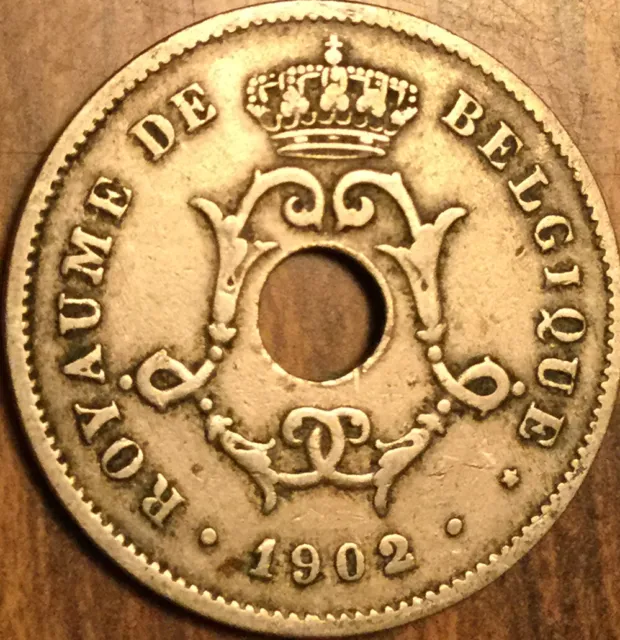 1902 Belgium 10 Centimes Coin
