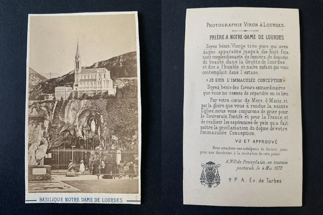 Tirage Albuminé Vintage Original (1890) - Nice, Basilique Notre-Dame - Format 8x14 Cm