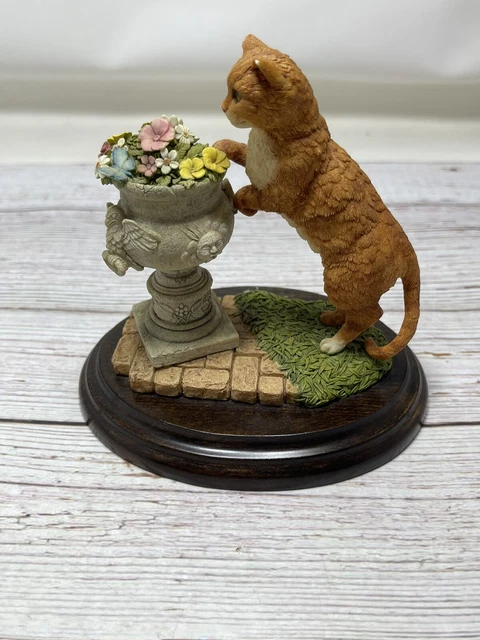 Country Artists Stratford-upon-Avon Cat With Butterfly Ginger CA 434 Figure