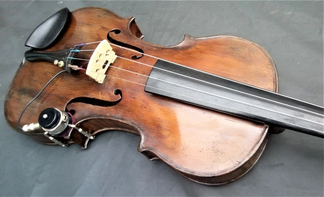 Antique Fiddle, Attractive Flaming, With Shadow SH940 Bridge Pickup, Case