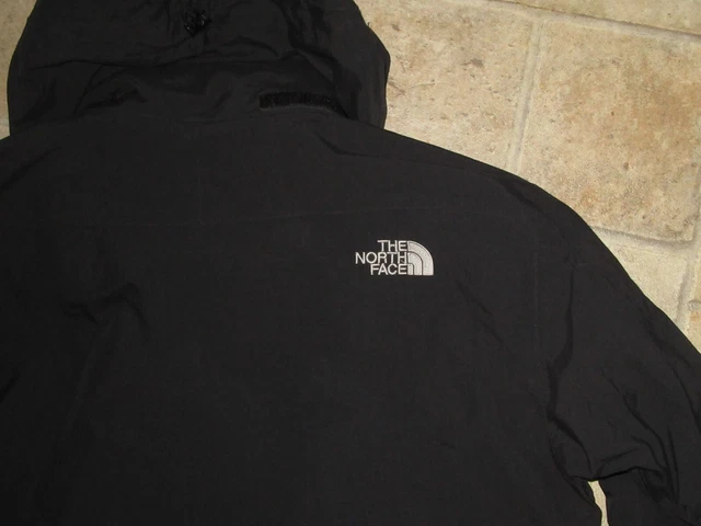 Men THE NORTH FACE HyVent Sz L Black Lightweight Hooded Zip Jacket Mesh Lining 14
