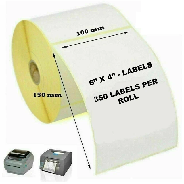 LARGE SELF ADHESIVE STICKY LABELS 150MM x 100MM 6" x 4" ADDRESS THERMAL