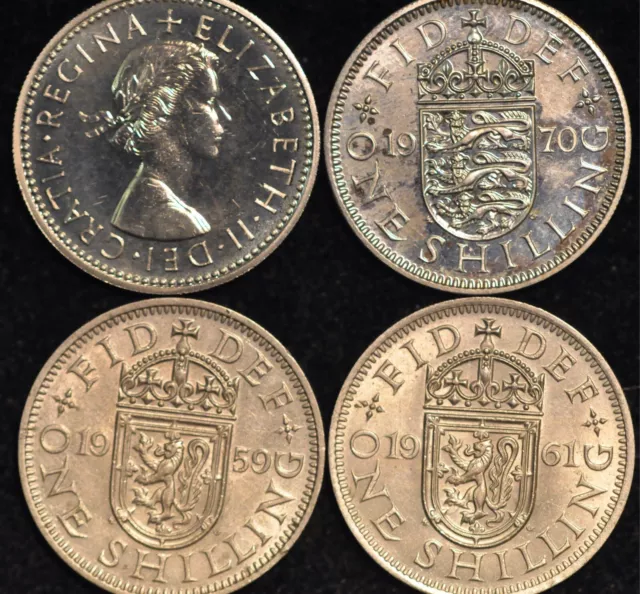 Shilling 1953  -  1970 Elizabeth II  English and Scottish EF-UNC (T94)