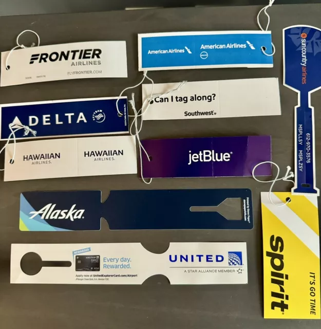 Airline luggage tags American Based Airlines Collection