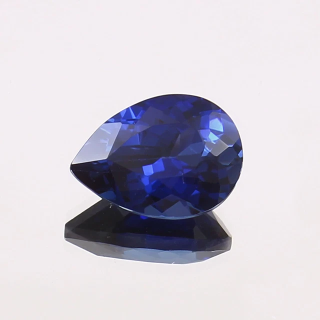 Naturel sans Défaut Ceylan Bleuet Bleu Saphir Poire Desseré Gemme Coupe 4.80 CT