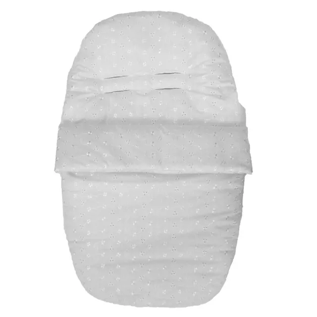 Car Seat Footmuff Cosy Toes Broderie Anglaise White Universal Zip Off