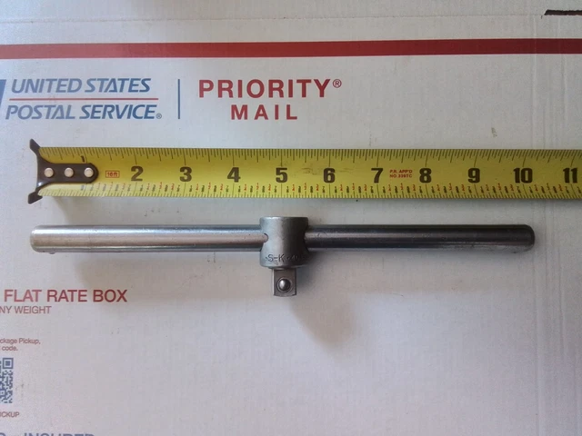 Vintage SK Tools 3/8 Drive Breaker Bar Sliding T Bar Socket Wrench Made in USA 