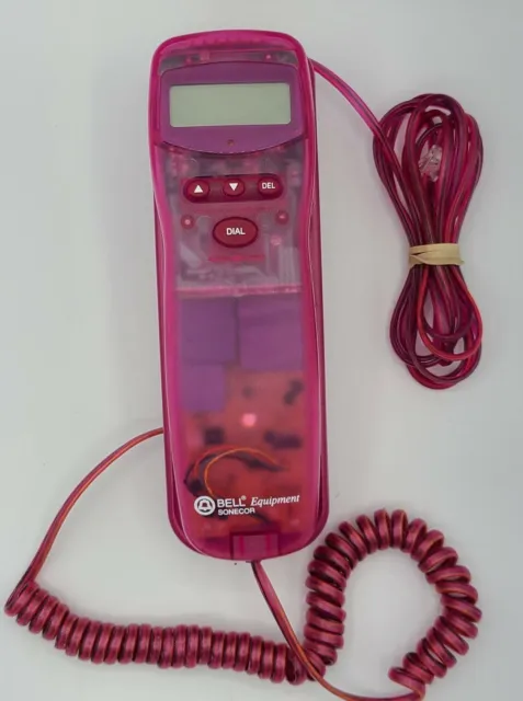 RARE Bell Equipment Sonecor Home Telephone Translucent Pink JB-300