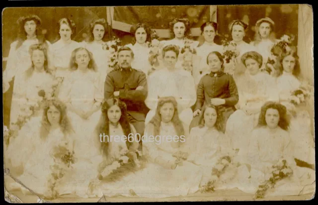 Early RP Postcard: Salvation Army. Group Photo.  ? Wedding Photo