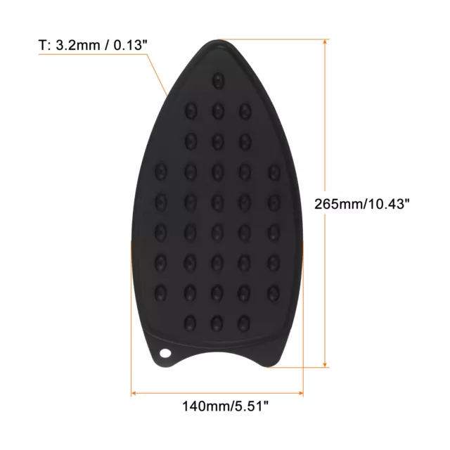 2pcs Silicone Iron Rest Pad Hot Resistant Mat Iron Rest Plate Black 2