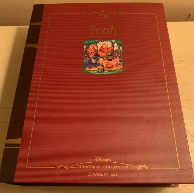 RARE DISNEY WINNIE the Pooh StoryBook Christmas Ornament Set Walt