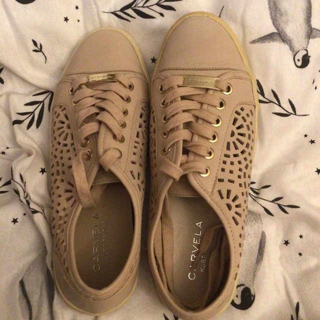 Carvela laser trainers sales