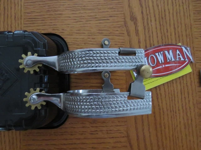 Herring Bone design chrome plated spurs