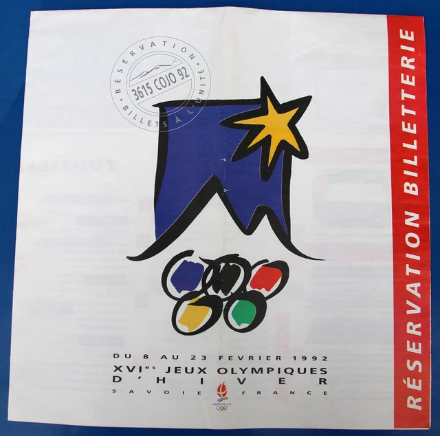 Paquet De Mouchoirs Vintage – XVIe Jeux Olympiques Albertville 92 – Rare Collector