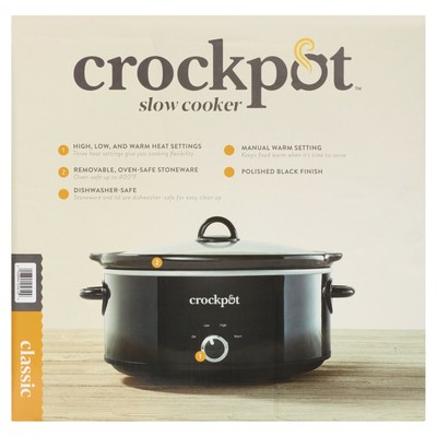 7-Quart Manual Slow Cooker, Black, Crock-Pot Stoneware Cooker 3