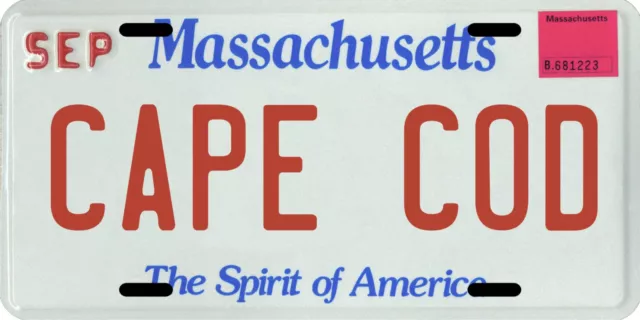 Cape Cod Massachusetts Aluminum MA License Plate