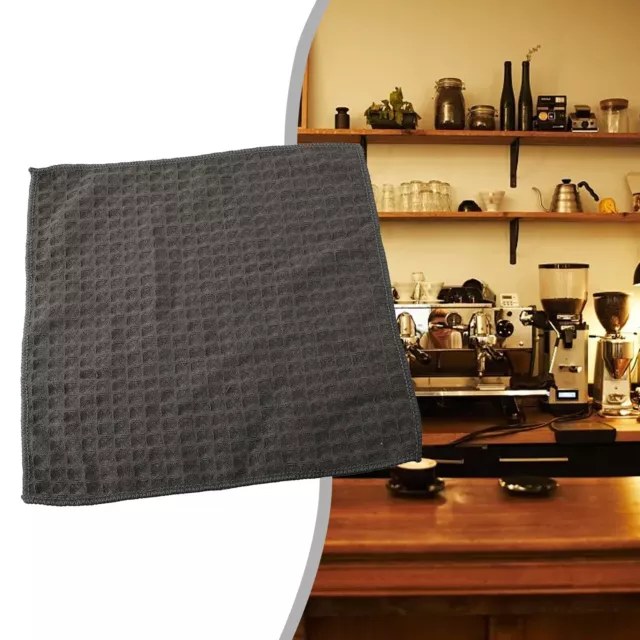 Kitchen Supplies Waffle Towel Wash Cloth Wood Floor Drying Towel Dark Grey