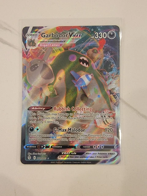 Thẻ hình Pokemon Garbodor VMAX 101/203 - Lá bài lẻ Ultra Rare tiếng Anh