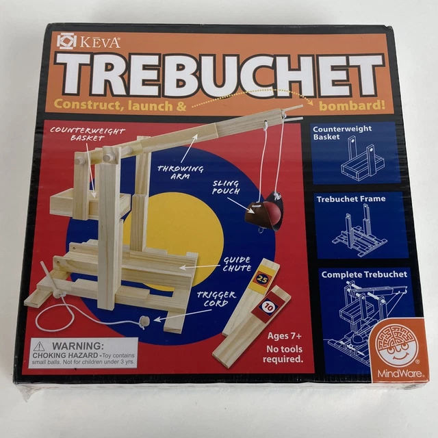 Trebuchet Keva Construction Construct Launch Bombard Mindware STEM Ages 7+