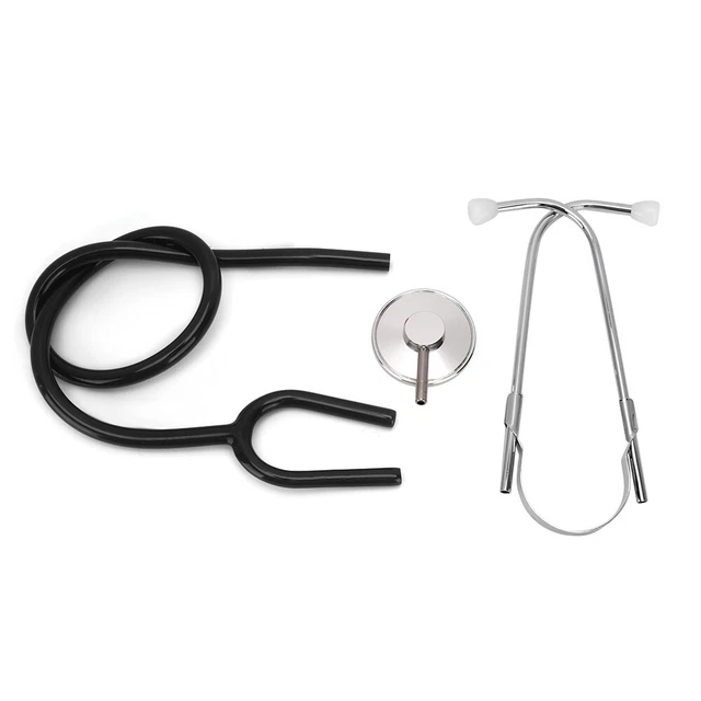Black Professional Single Head Stethoscope Aluminium Alloy Heart Lung Detect Hoi
