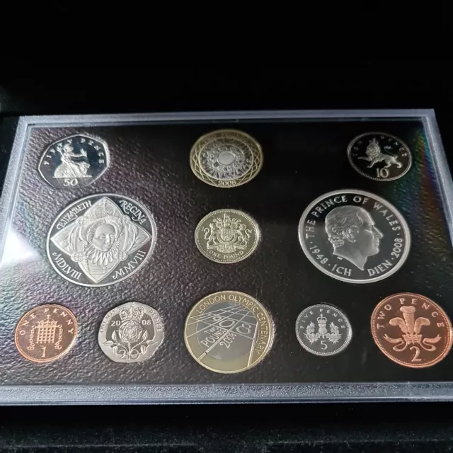Queen Elizabeth Ii - 2008 Uk Royal Mint 11 Coin Executive Proof Set - Rare