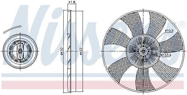 NISSENS FRIZIONE VISCOSA VENTOLA RADIATORE adatta per MAN TGE VW CRAFTER | 86222
