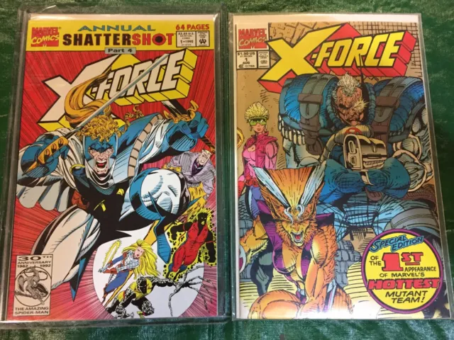X Force Lot 1 - 11 - 15 - 22 & Annual 1  - 9.8 20+ Comics Deadpool Domino Cable 10