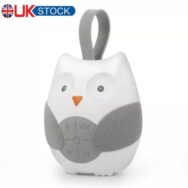 Portable Owl White Noise Machine Baby Soother with 10 Light Music Songs Infants