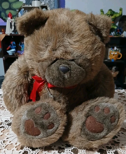 ぬいぐるみ・人形・置物 vintage teddy bear with tweed ribbon