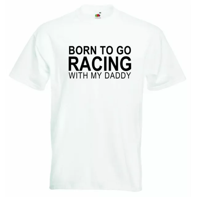 Personalized Baby T-shirt Born To Go Racing With My Daddy Boys & Girls Clothing
