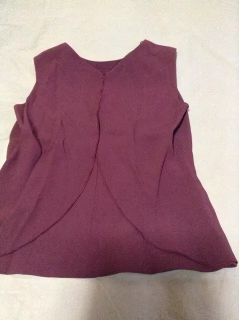 NWT Women Hugo Boss Dark Red Imarina Sleeveless Top. Size-4. MSRP of $325. 2